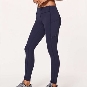 WANT GONE! Lululemon Speed Up Tight 28” with pockets. Navy. Size 0.